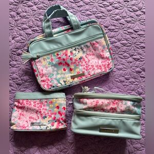 Tartan and Twine travel cosmetics  bags  blurred floral